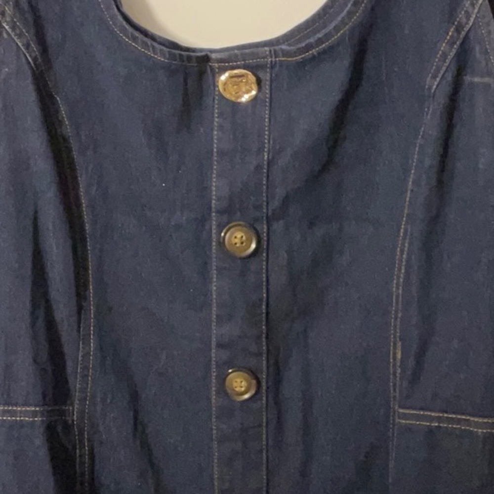 Anne Klein Midnight Blue Sleeveless Midi Dress - Picture 2 of 3